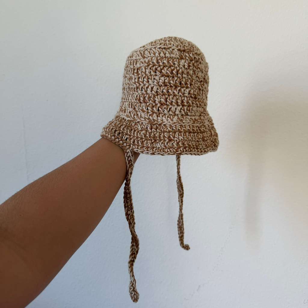 Brown and Beige Mix Bucket Hat