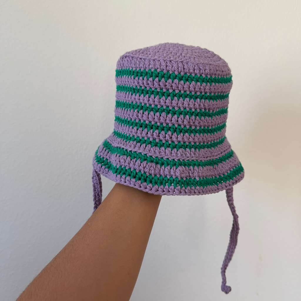 Lavender & Green Stripe Bucket Hat thumbnail 2