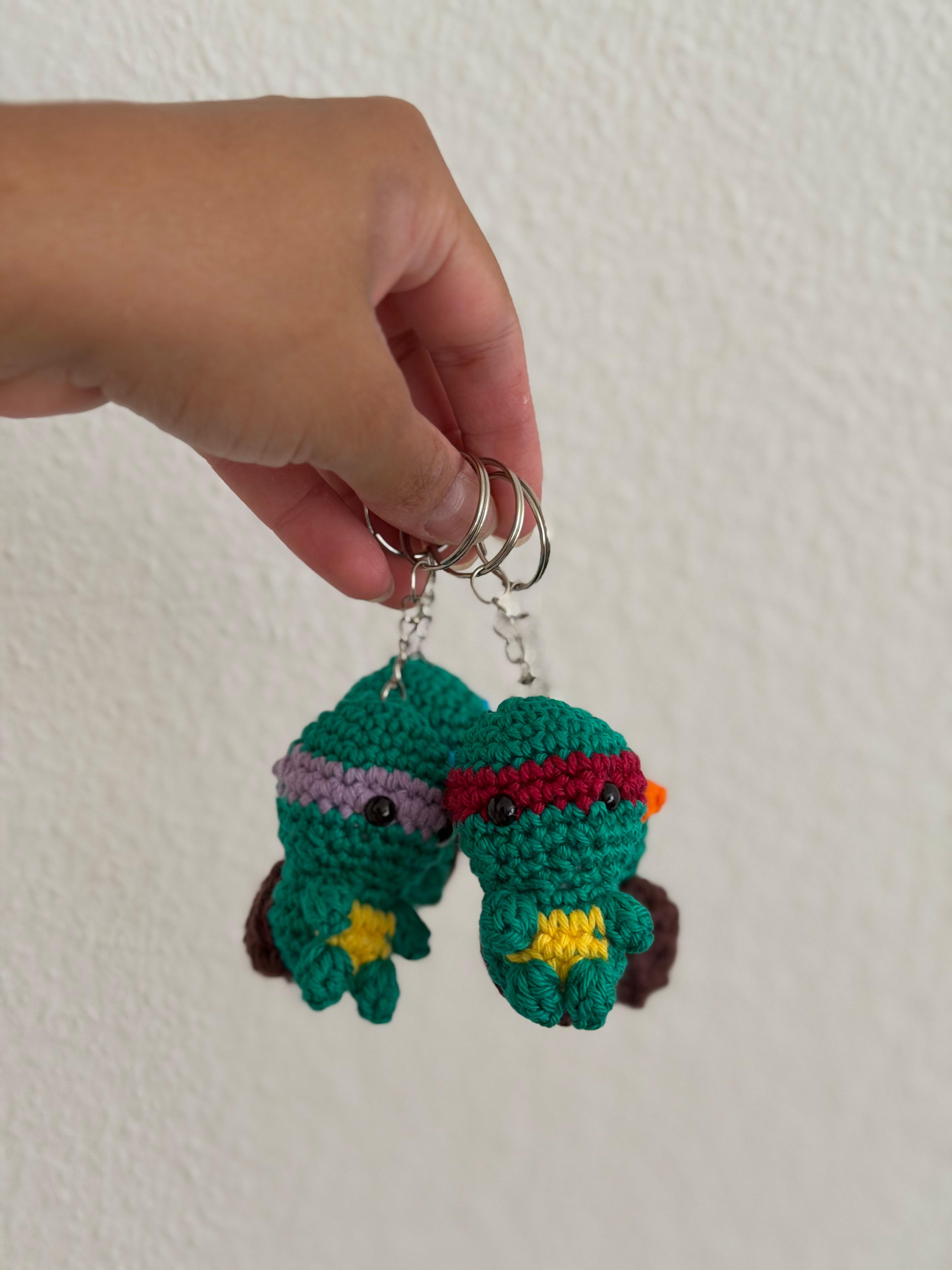 Ninja Turtle Amigurumi Keychain