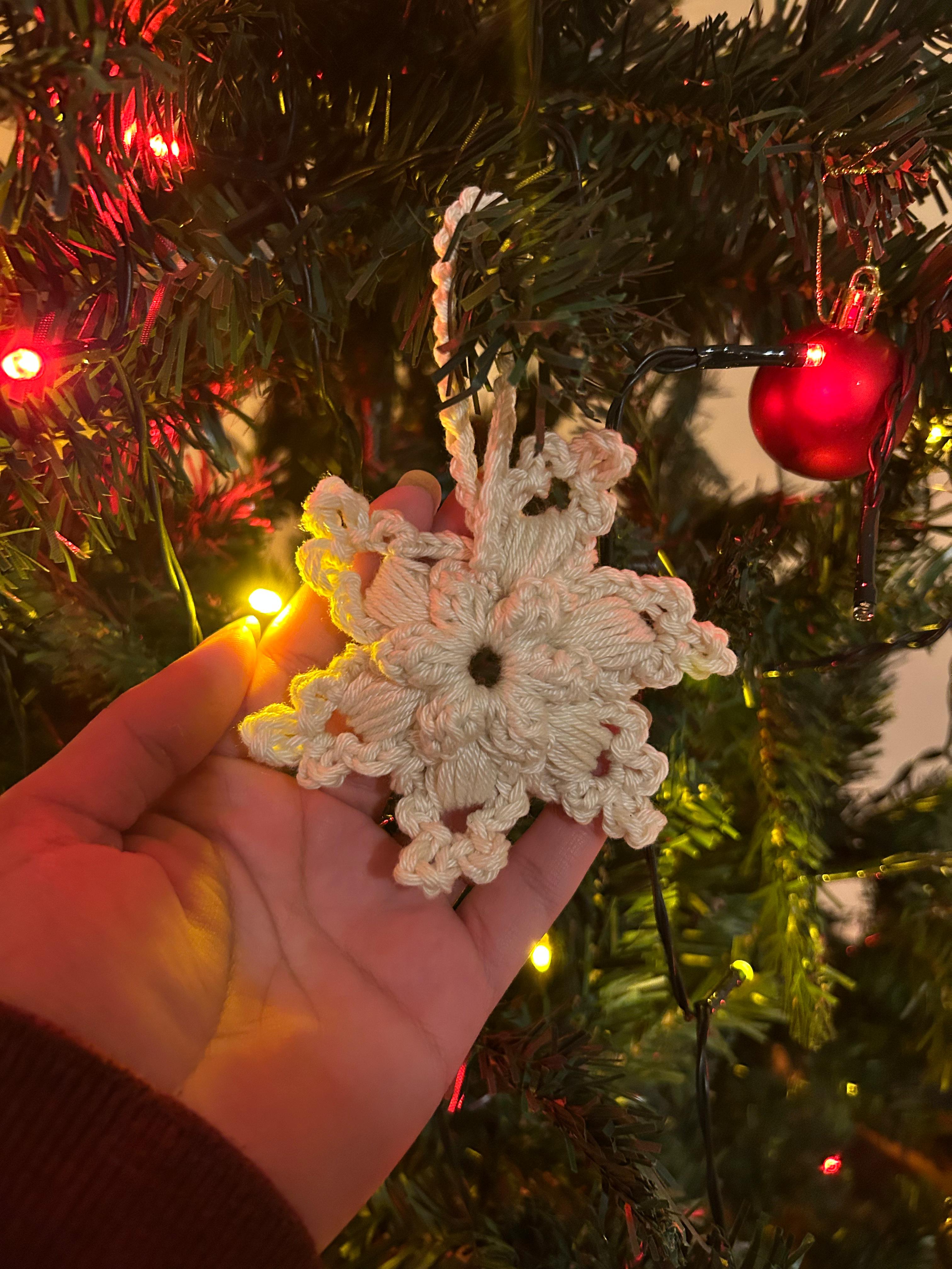 Crochet Snowflake Ornament
