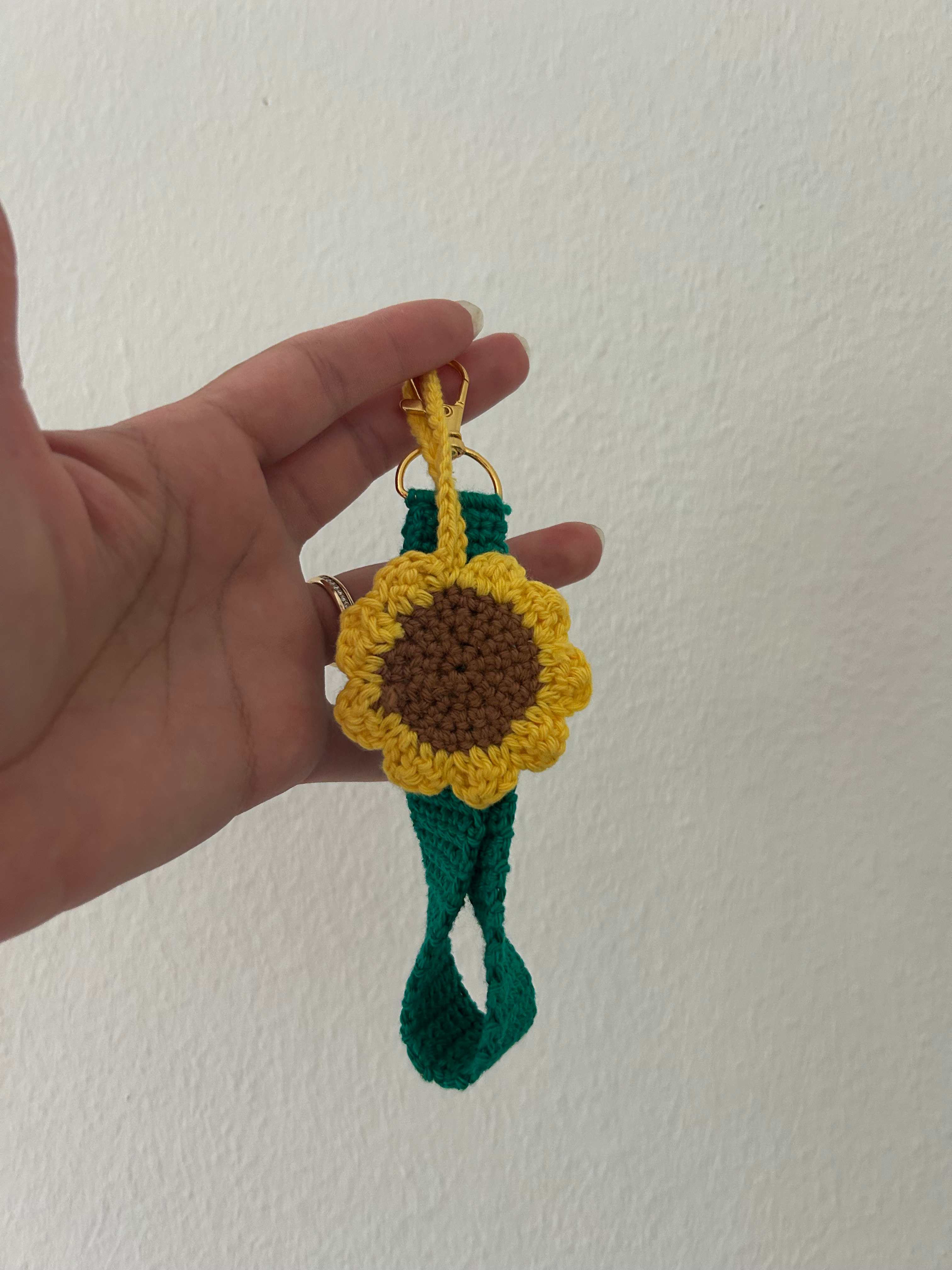 Sunflower Bag Charm Keychain